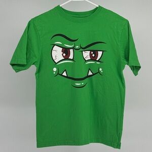The Children’s Place boys short sleeve green monster t-shirt size L 10/12.